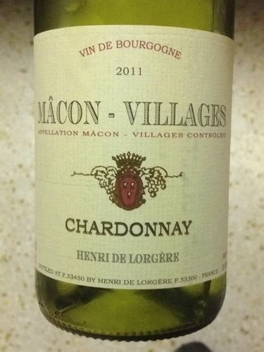 Henri De Lorgere M Con Villages Chardonnay Vivino Us