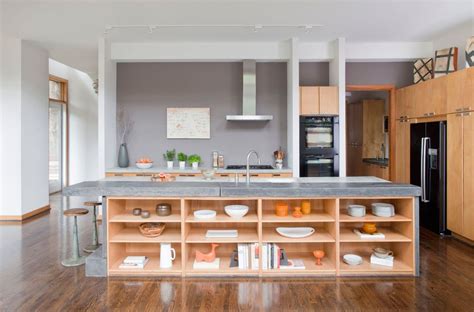 Kitchen Island With Open Shelves Kitchen