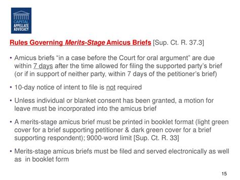 Strategic Use Of Amicus Briefs In Appellate Advocacy Ppt Download