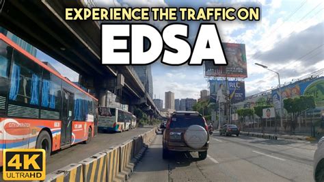 Experience Driving On Edsa Metro Manila Drive Tour 4k Philippines