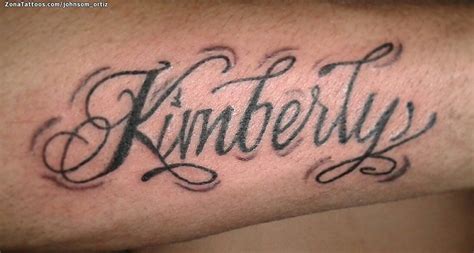 Tattoo Of Names Kimberly Letters