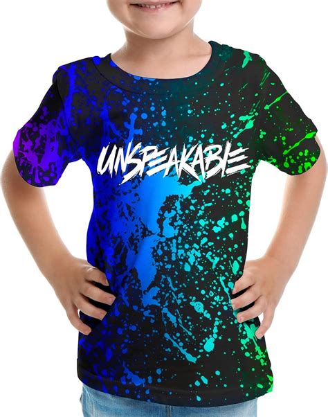 Unspeakable Kids Tshirt Short Sleeve Crewneck T Shirts Boys Girls 3d