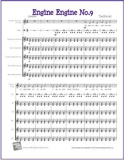 Engine Engine No 9 Free Orff Orchestration Sheet Music