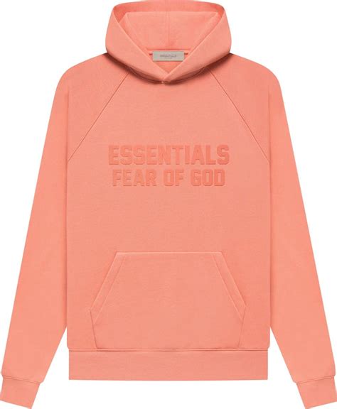 Buy Fear of God Essentials Hoodie 'Coral' - 192SU222052F | GOAT