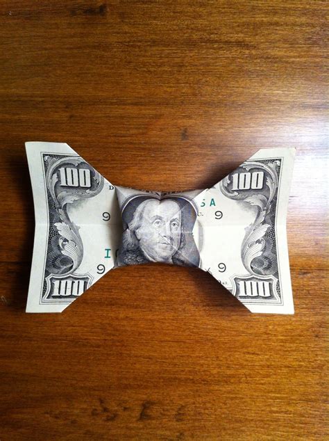 How To Fold A Dollar Bill Into A Bow Tie Recipe Origami Folding