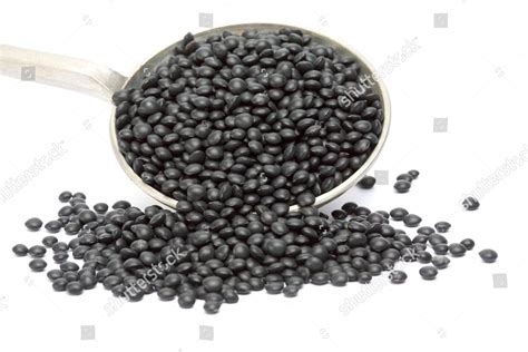 Black Beluga Lentils Lens Culinaris Small Editorial Stock Photo Stock