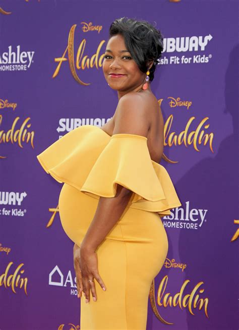 Tatyana Ali Son Edward Rasberry Attend Disneys Live Action “aladdin