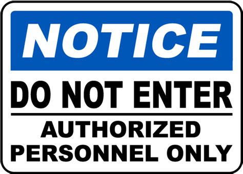 Authorized Personnel Only Sign Clipart