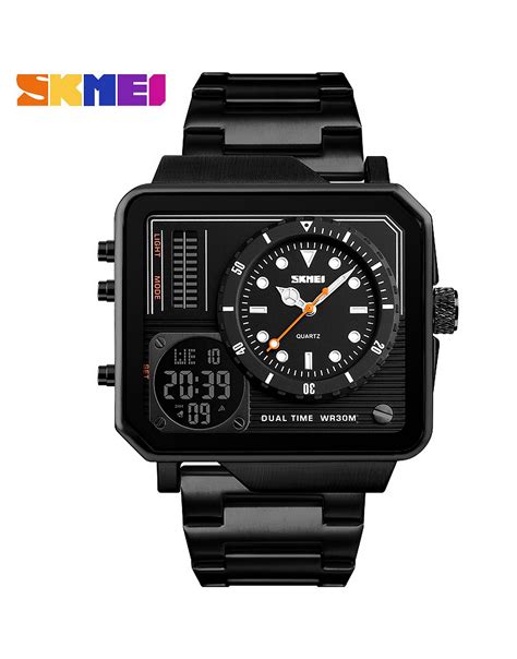 Original Skmei Sports Dual Display Dial Stainless Steel Digital