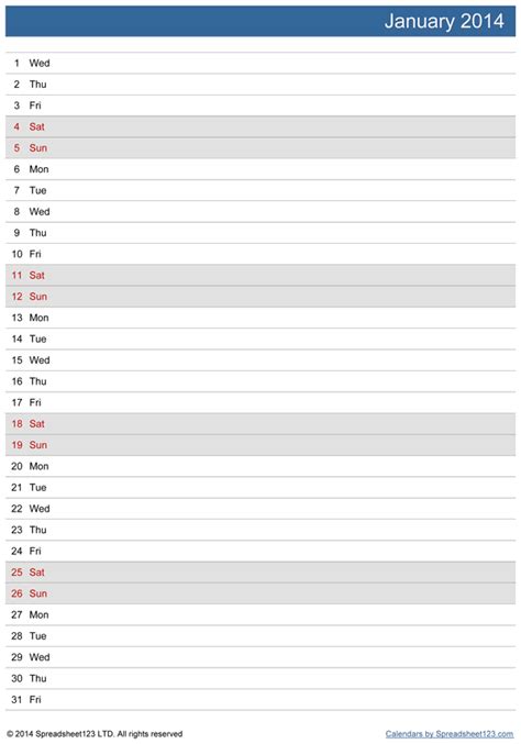 monthly planner  template  excel