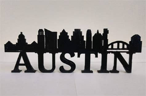 Austin TX 3D Printed Skyline Silhouette Small - Etsy