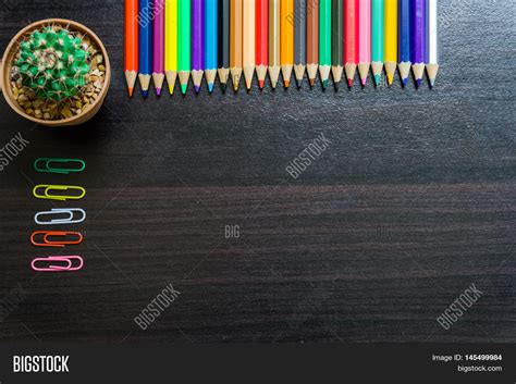 Color Pencil On Desk Image & Photo (Free Trial) | Bigstock