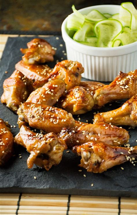 Sweet And Sticky Japanese Chicken Wings Recipe Chicken Wings Japanese Chicken Wings Roasted