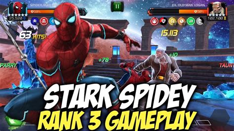 Stark Enhanced Spiderman Rank 3 Gameplay Marvel Contest Of Champions Youtube