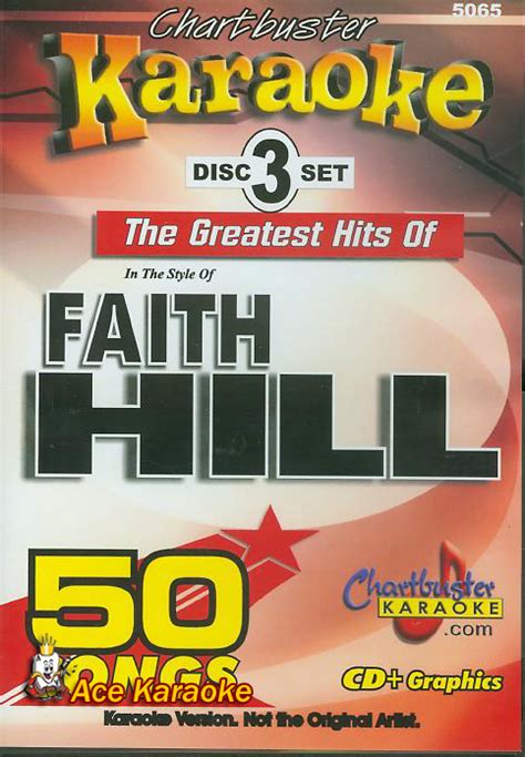 Chartbuster Karaoke CDG CB5065 The Greatest Hits Of Faith Hill