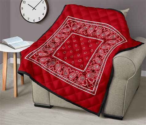 Classic Red Bandana Quilted Bedding | The Bandana Blanket Company