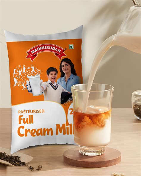 Madhusudan Full Cream Milk 1 Ltr Pack Creamy Foods