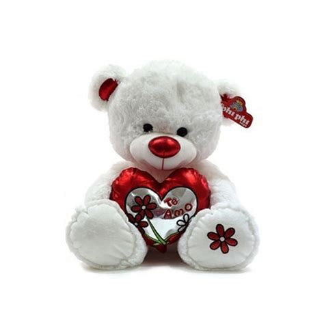 Peluche Oso Sentado C Corazon Cm Plasticuer