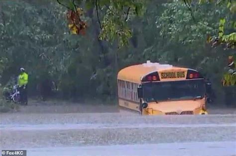 Dramatic Moment 20 Students Are Rescued After Their School Bus Gets