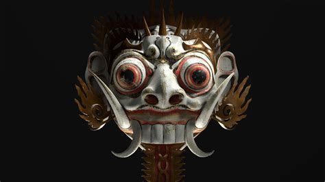 ArtStation - Old Rangda Mask - Balinese Mythology