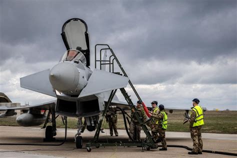 Allied Air Command Royal Air Force Eurofighters Arrive In Romania For