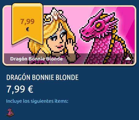 Raro Dragón Bonnie Blonde Lanzamientos Hotel Habbo Happy