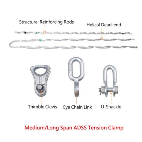 ADSS OPGW Fiber Optic Cable Clips Preformed Tension Clamp ROHS