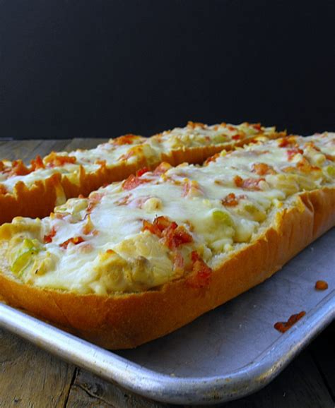 Recipe For Chicken Alfredo French Bread Pizza Food