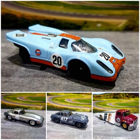 Hot Wheels Premium Iconic Racers Carry On Jaguar Light Weight Mercedes Benz Sl Porsche Kh