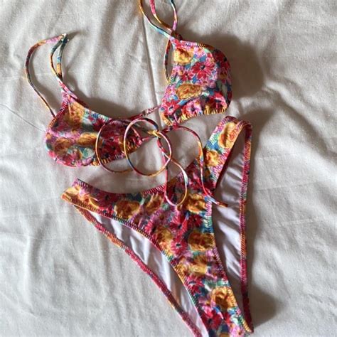 Heavy Manners XS Swim Bikini Top And Bottom Bring It Depop