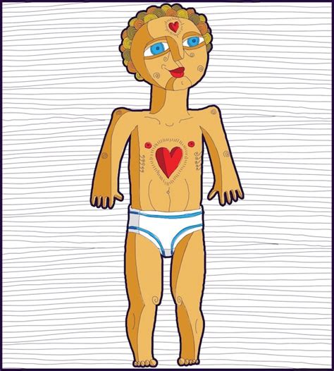 Premium Vector Vector Lined Illustration Of Nude Man Adam Hand Drawn Art Image Of Person