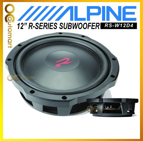 Alpine RS W12D4 12 Inch R Series Shallow Subwoofer 1800 Watts With