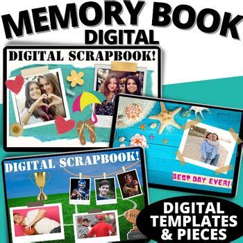 MEMORY BOOK DIGITAL SCRAPBOOK end or beginning of year | TPT