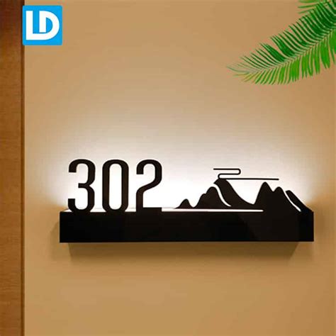 Backlit Door Sign LED Illuminated Hotel Room Number - Lindo Sign