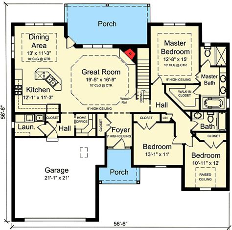 One Level 3 Bedroom Home Plan 39190st Architectural Designs House Plans