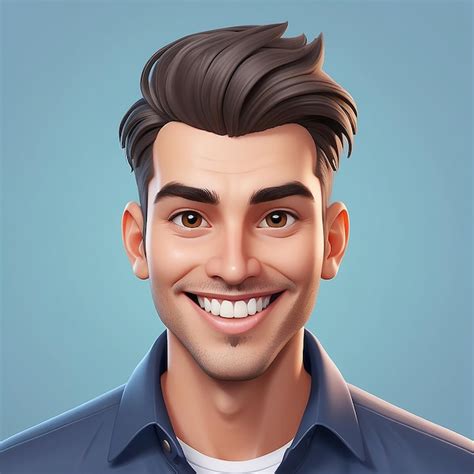 Hombre Joven Sonriente Adam Avatar D Personas Vectoriales Ilustraci N