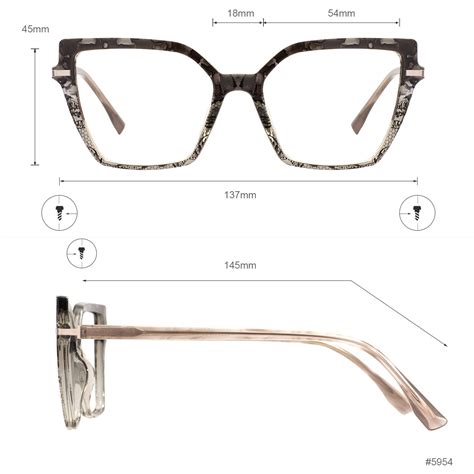 Large Cat Eye Glasses Frame With Spring Hinge