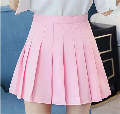 Women Pleated Skirt Preppy Style Pleated Skirts Mini Cute Japanese