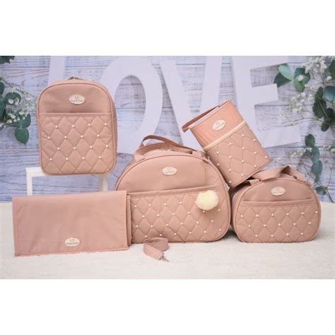 Kit Bolsa Maternidade Pérola Peças Nude Shopee Brasil