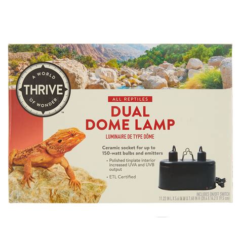 Thrive Dual Dome Lamp Reptile Heating Lighting Petsmart