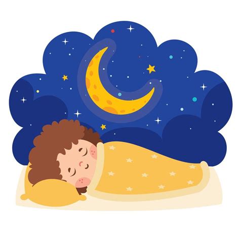 Cartoon Illustration Of Kid Sleeping 13474112 Vector Art at Vecteezy