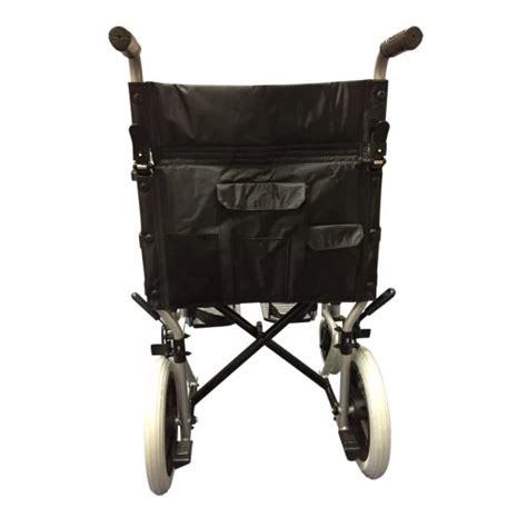 Lightweight Steel Folding Transit Wheelchair With Puncture Proof Wheels