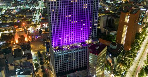 Purple Light On Skyscraper In Mexico City · Free Stock Photo