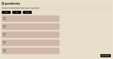 Book Recommendation App Codesandbox