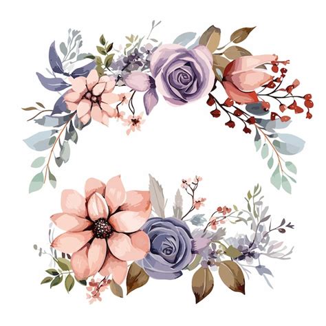 Premium Vector Watercolor Floral Frame Illustration