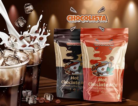 Hot Chocolate Mix Pouch Packaging Label Design Behance
