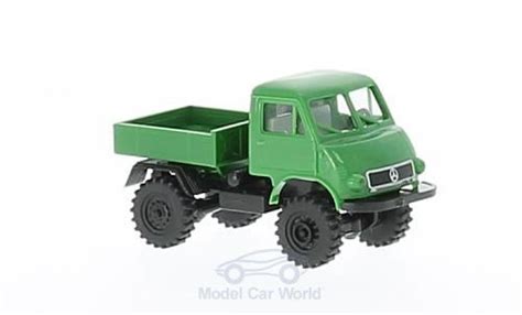 Miniature Mercedes Unimog 1 87 Brekina 402 Verte Noire Pritsche