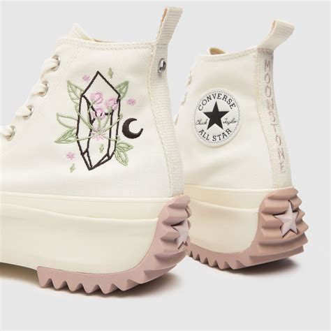 Womens White Converse Run Star Hike Crystal Energy Trainers Schuh