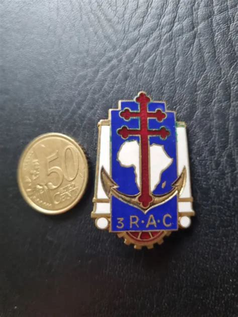 INSIGNE MILITAIRE 3 RAC Régiment d artillerie coloniale Drago Paris