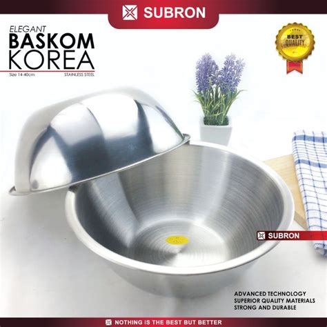 Jual Baskom Korea Subron Cm Stainless Tebal Tinggi Wadah Tempat